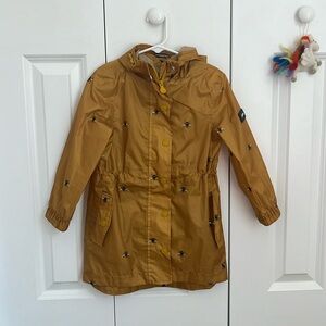 Kids bumblebee rain jacket unlined